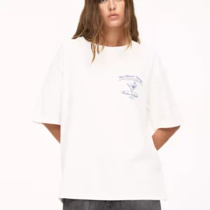 White T-shirt with napkin graphic
